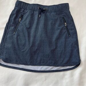 Navy Blue Polka Dot Skirt